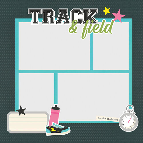 Simple Stories - Simple Pages Collection - Page Pieces - Track & Field 4 Simple Stories - Simple Pages Collection - Page Pieces - Track & Field
