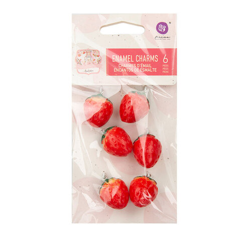 Prima - Strawberry Milkshake Collection - Enamel Charms 1 Prima - Strawberry Milkshake Collection - Enamel Charms