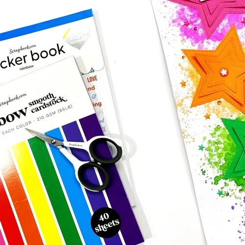 Scrapbook.com - Rainbow - Smooth Cardstock Paper Pad - 6x8 - 40 Sheets