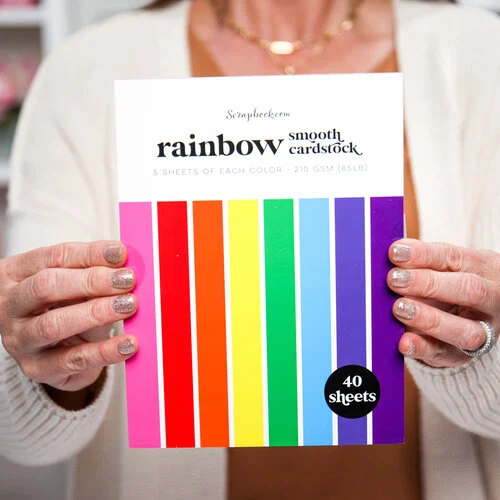 Scrapbook.com - Rainbow - Smooth Cardstock Paper Pad - 6x8 - 40 Sheets