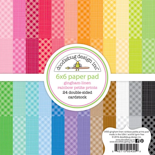 Doodlebug Design - 6 x 6 Paper Pad - Gingham and Linen - Petite Print Assortment 1 Doodlebug Design - 6 x 6 Paper Pad - Gingham and Linen - Petite Print Assortment