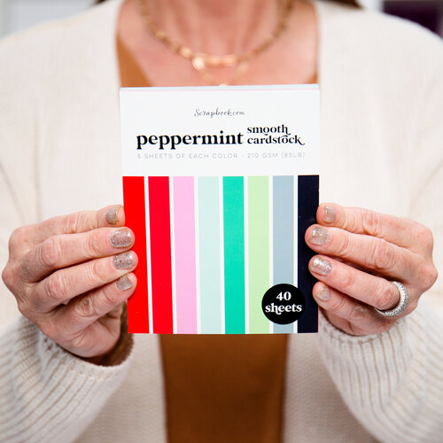 Scrapbook.com - Peppermint - Smooth Cardstock Paper Pad - A2 - 4.25 x 5.5 - 40 Sheets