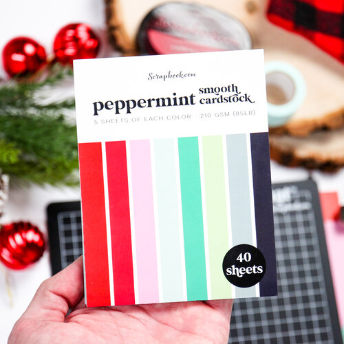 Scrapbook.com - Peppermint - Smooth Cardstock Paper Pad - A2 - 4.25 x 5.5 - 40 Sheets
