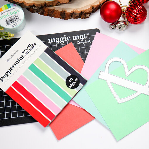 Scrapbook.com - Peppermint - Smooth Cardstock Paper Pad - A2 - 4.25 x 5.5 - 40 Sheets