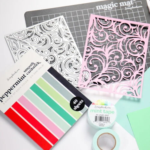 Scrapbook.com - Peppermint - Smooth Cardstock Paper Pad - A2 - 4.25 x 5.5 - 40 Sheets