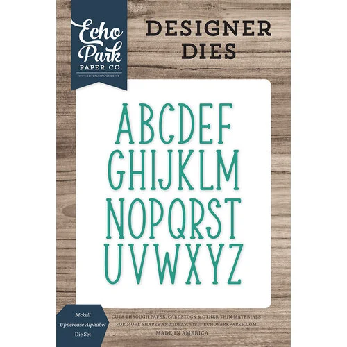 Echo Park - Designer Dies - McKell Uppercase Alphabet 1 Echo Park - Designer Dies - McKell Uppercase Alphabet