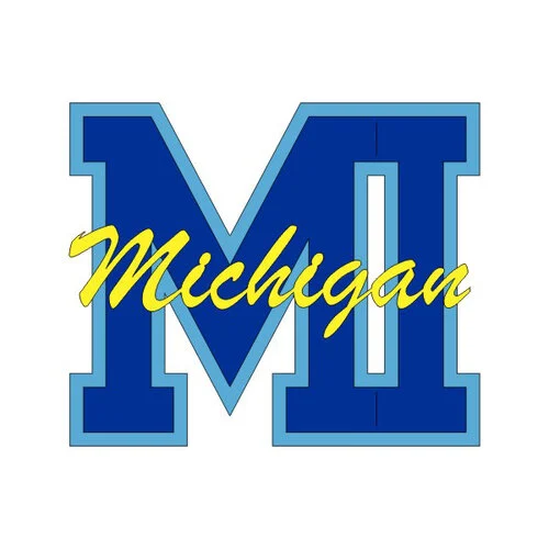 Scrapbook Customs - Laser Cuts - Michigan Initials