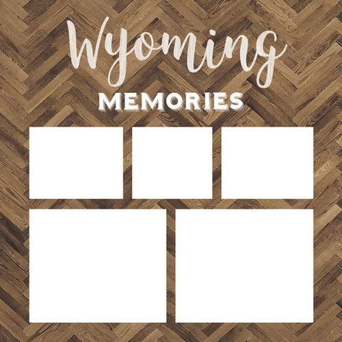 Scrapbook Customs - 12 x 12 Specialty Papers - Laser Photo Overlay - Wyoming
