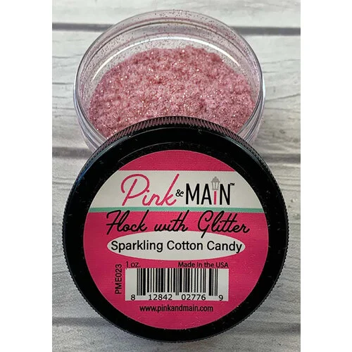 Pink and Main - Flock Fibers with Glitter - Sparkling Cotton Candy