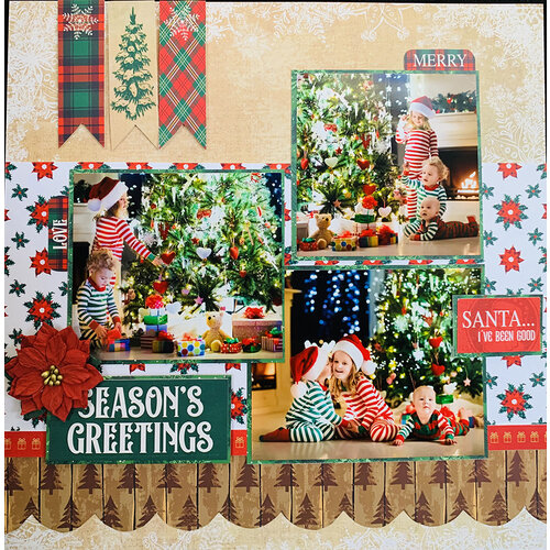 Reminisce - Rustic Christmas Collection - 12 x 12 Double Sided Paper - Rustic Christmas