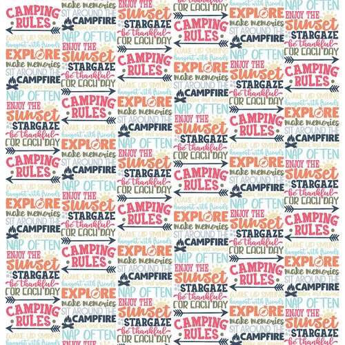 Reminisce - Camping Life Collection - 12 x 12 Double Sided Paper - Happy Camper