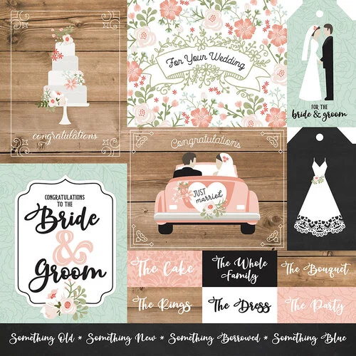 Echo Park - Our Wedding Collection - 12 x 12 Double Sided Paper - Multi Journaling Cards 2 Echo Park - Our Wedding Collection - 12 x 12 Double Sided Paper - Multi Journaling Cards