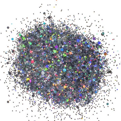 Cosmic Shimmer - Holographic Glitterbitz - Rainbow Black