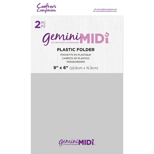 Crafter's Companion - Gemini Midi - Accessories - Plastic Folder - 2 Pack 1 Crafter's Companion - Gemini Midi - Accessories - Plastic Folder - 2 Pack