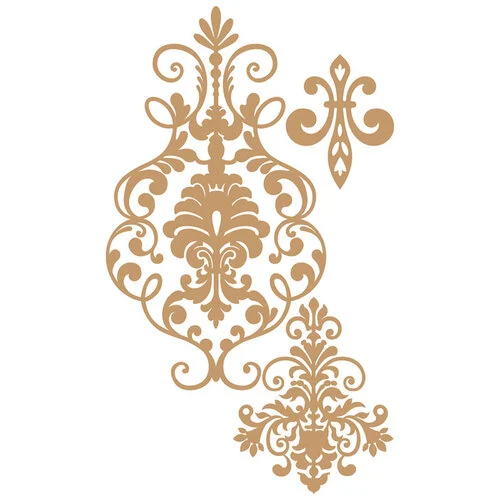 Prima - Chipboard Embellishments - Elegant Damask 1 Prima - Chipboard Embellishments - Elegant Damask