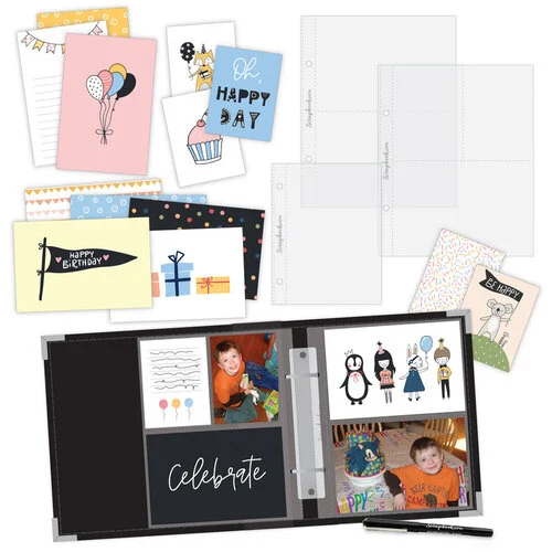 Scrapbook.com - Simple Scrapbooks - Celebrate - Complete Kit with Black Album 1 Scrapbook.com - Simple Scrapbooks - Celebrate - Complete Kit with Black Album