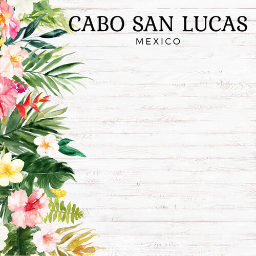 Scrapbook Customs - Vacay Collection - 12 x 12 Double Sided Paper - Cabo San Lucas