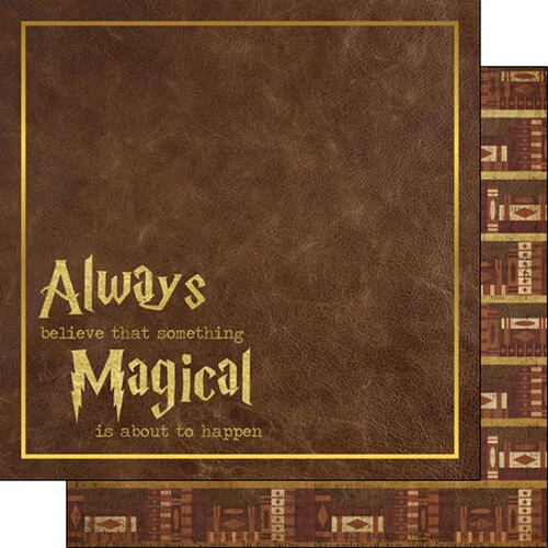 Scrapbook Customs - Wizarding World Collection - 12 x 12 Double Sided Paper - Books