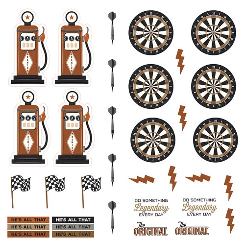 PhotoPlay - Grease Monkey Collection - 12 x 12 Single Sided Paper - Elements 1 PhotoPlay - Grease Monkey Collection - 12 x 12 Single Sided Paper - Elements
