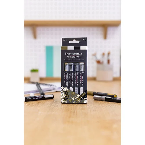 Crafter's Companion - Spectrum Noir - Acrylic Paint Markers - 4 Pack - Essential 2 Crafter's Companion - Spectrum Noir - Acrylic Paint Markers - 4 Pack - Essential