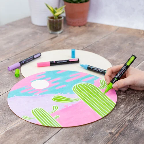 Crafter's Companion - Spectrum Noir - Acrylic Paint Markers - 4 Pack - Essential 9 Crafter's Companion - Spectrum Noir - Acrylic Paint Markers - 4 Pack - Essential