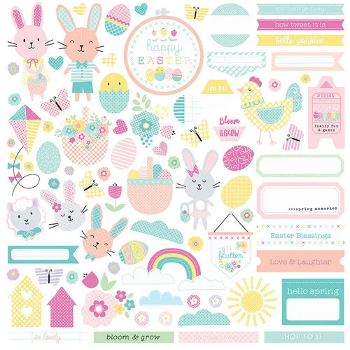 PhotoPlay - Easter Blessings Collection - 12 x 12 Cardstock Stickers - Elements 1 PhotoPlay - Easter Blessings Collection - 12 x 12 Cardstock Stickers - Elements