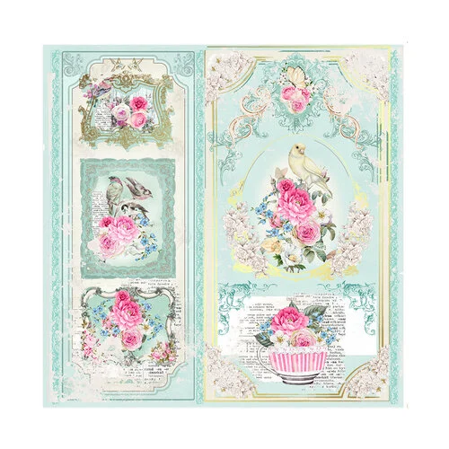 Prima - Avec Amour Collection - 12 x 12 Double Sided Paper - Sweet Birds