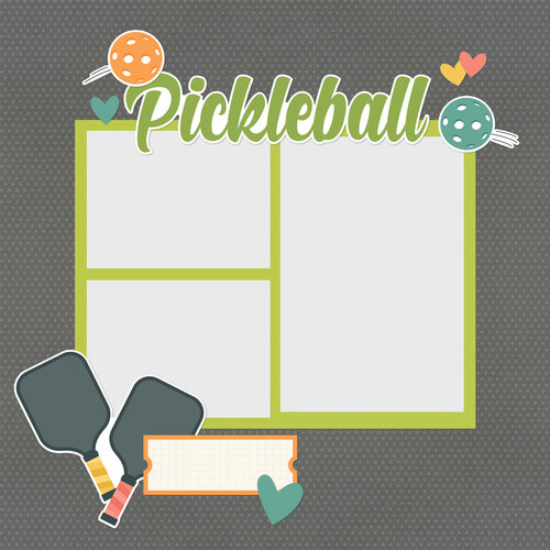 Simple Stories - Pickleball Collection - Simple Pages - Page Pieces 3 Simple Stories - Pickleball Collection - Simple Pages - Page Pieces