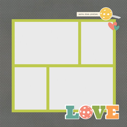 Simple Stories - Pickleball Collection - Simple Pages - Page Pieces 4 Simple Stories - Pickleball Collection - Simple Pages - Page Pieces