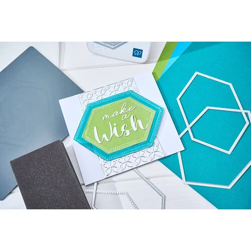 Sizzix - Stacey Park - Framelits Dies - Reversed Belinda Stitched Hexagons