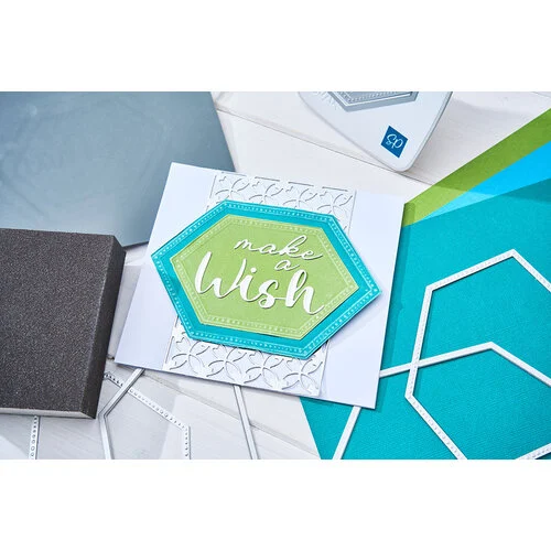 Sizzix - Stacey Park - Framelits Dies - Reversed Belinda Stitched Hexagons