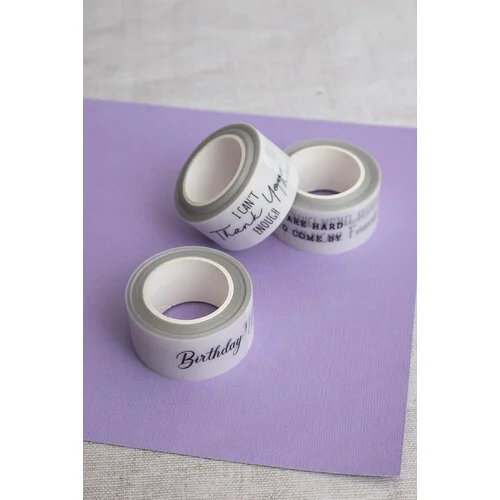 Crafter's Companion - Vellum Washi Tape - Black Sentiments 2 Crafter's Companion - Vellum Washi Tape - Black Sentiments