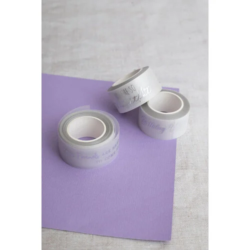 Crafter's Companion - Vellum Washi Tape - Silver Sentiments
