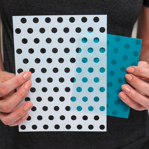 Scrapbook.com - Stencils - Dotted - 6x8