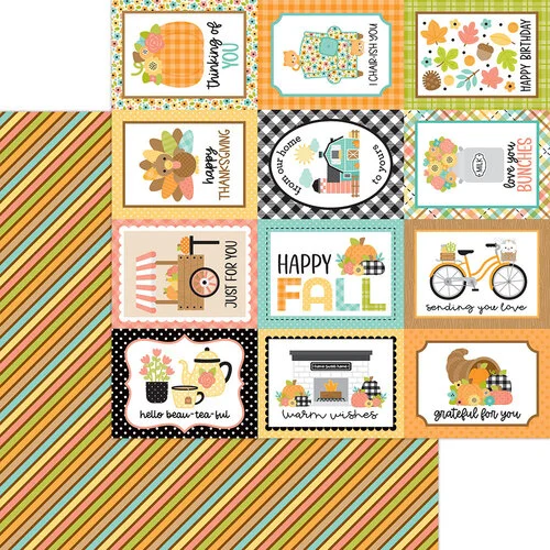 Doodlebug Design - Farmhouse Collection - 12 x 12 Double Sided Paper - Colors Of Fall 1 Doodlebug Design - Farmhouse Collection - 12 x 12 Double Sided Paper - Colors Of Fall