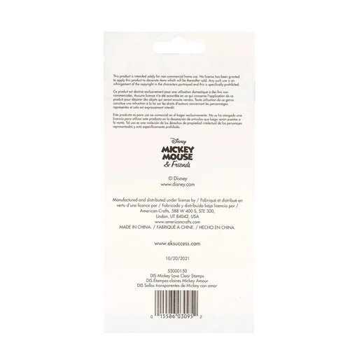 EK Success - Disney Collection - Clear Silicone Stamps - Mickey Love