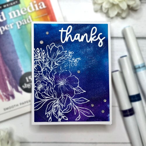 Scrapbook.com - Glitter Brush Marker - Deep Blue