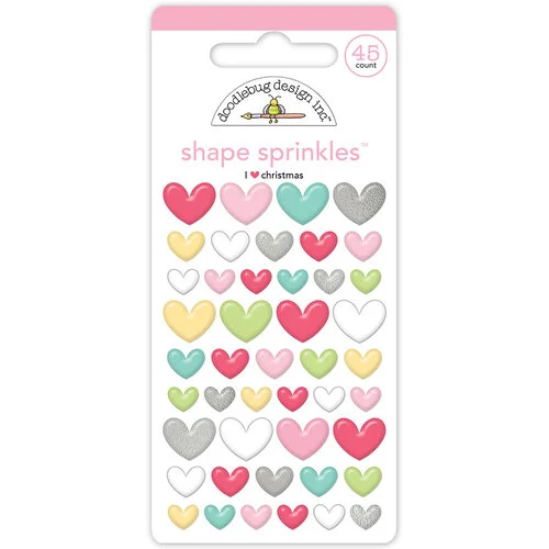 Doodlebug Design - Tinsel Time Collection - Shape Sprinkles - I love Christmas 1 Doodlebug Design - Tinsel Time Collection - Shape Sprinkles - I love Christmas