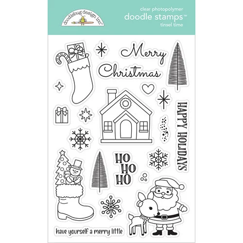 Doodlebug Design - Tinsel Time Collection - Clear Photopolymer Stamps 1 Doodlebug Design - Tinsel Time Collection - Clear Photopolymer Stamps