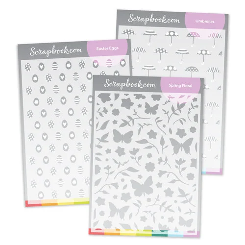 Scrapbook.com - Stencils - Spring Bundle 1 Scrapbook.com - Stencils - Spring Bundle
