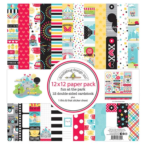 Doodlebug Design - Fun At The Park Collection - 12 x 12 Paper Pack 1 Doodlebug Design - Fun At The Park Collection - 12 x 12 Paper Pack