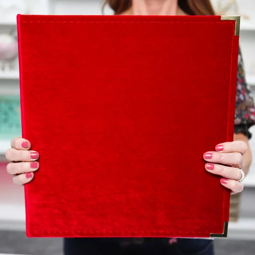 Scrapbook.com - 9x12 Three Ring Album - Velvet - Scarlet Red