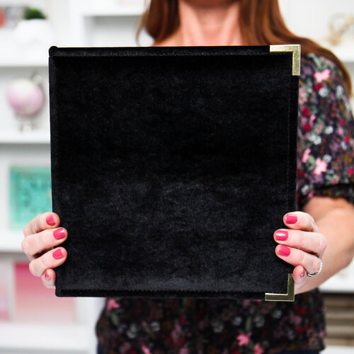 Scrapbook.com - 6x8 Two Ring Album - Velvet - Black