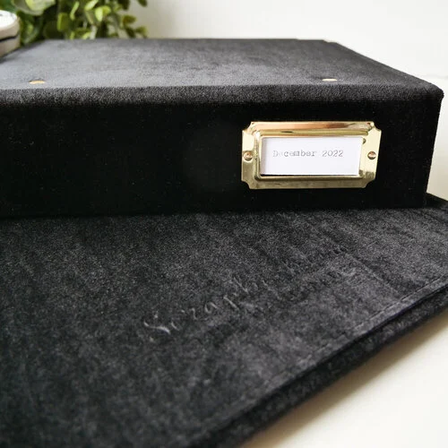 Scrapbook.com - 6x8 Two Ring Album - Velvet - Black
