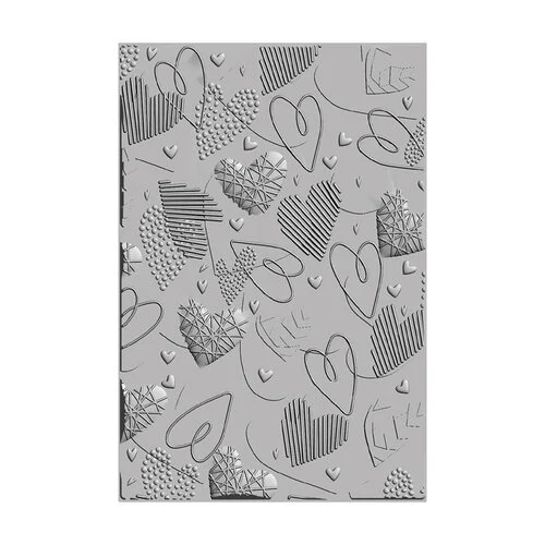 Sizzix - 3D Textured Impressions - Embossing Folder - Mark Making Hearts