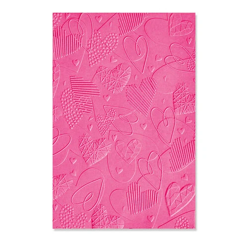 Sizzix - 3D Textured Impressions - Embossing Folder - Mark Making Hearts