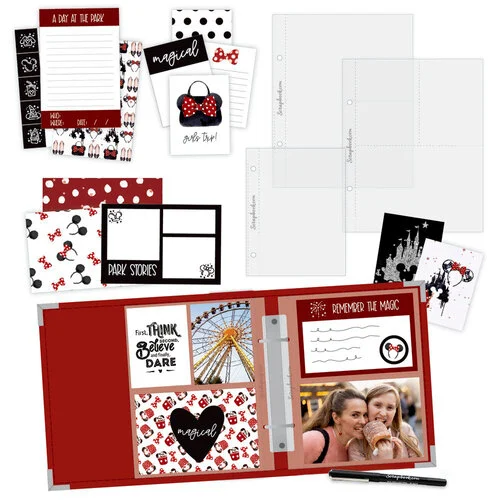 Scrapbook.com - Simple Scrapbooks - Magical Theme Park - Complete Kit with Red Album