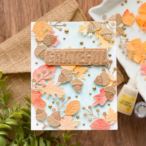 Scrapbook.com - Decorative Emboss and Die Set - Autumn Leaves 6 Scrapbook.com - Decorative Emboss and Die Set - Autumn Leaves