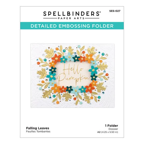 Spellbinders - Embossing Folder - Falling Leaves 2 Spellbinders - Embossing Folder - Falling Leaves