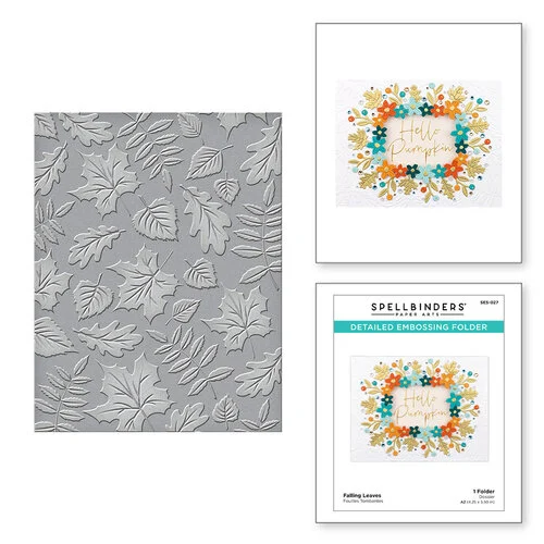 Spellbinders - Embossing Folder - Falling Leaves 3 Spellbinders - Embossing Folder - Falling Leaves